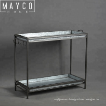 Mayco Kitchen Cart Indoor Outdoor BBQ Entertainment Storage Table Metal Bar Cart